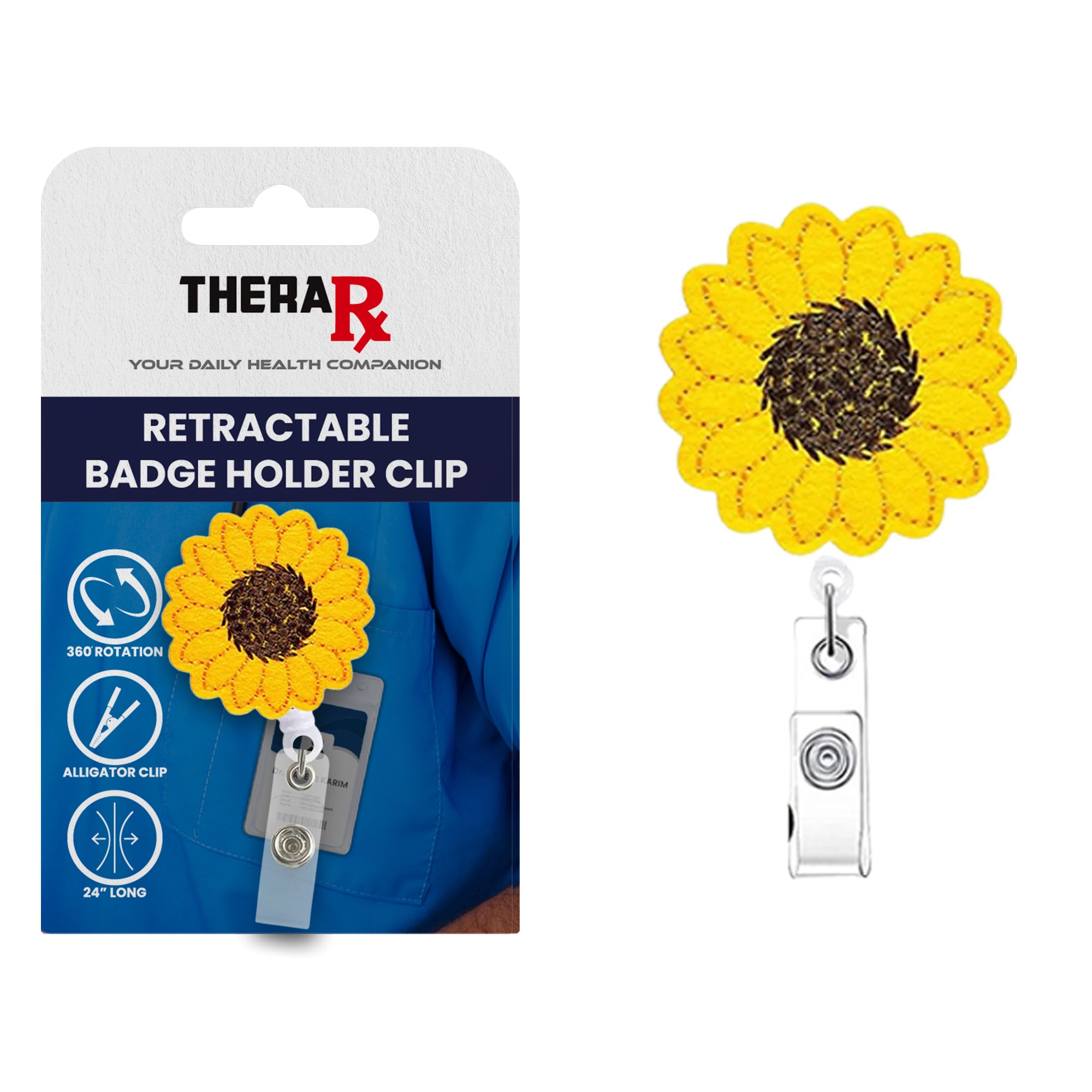 Retractable Badge Holder Clips for Professionals - Sunflower – TagCo  Wholesale