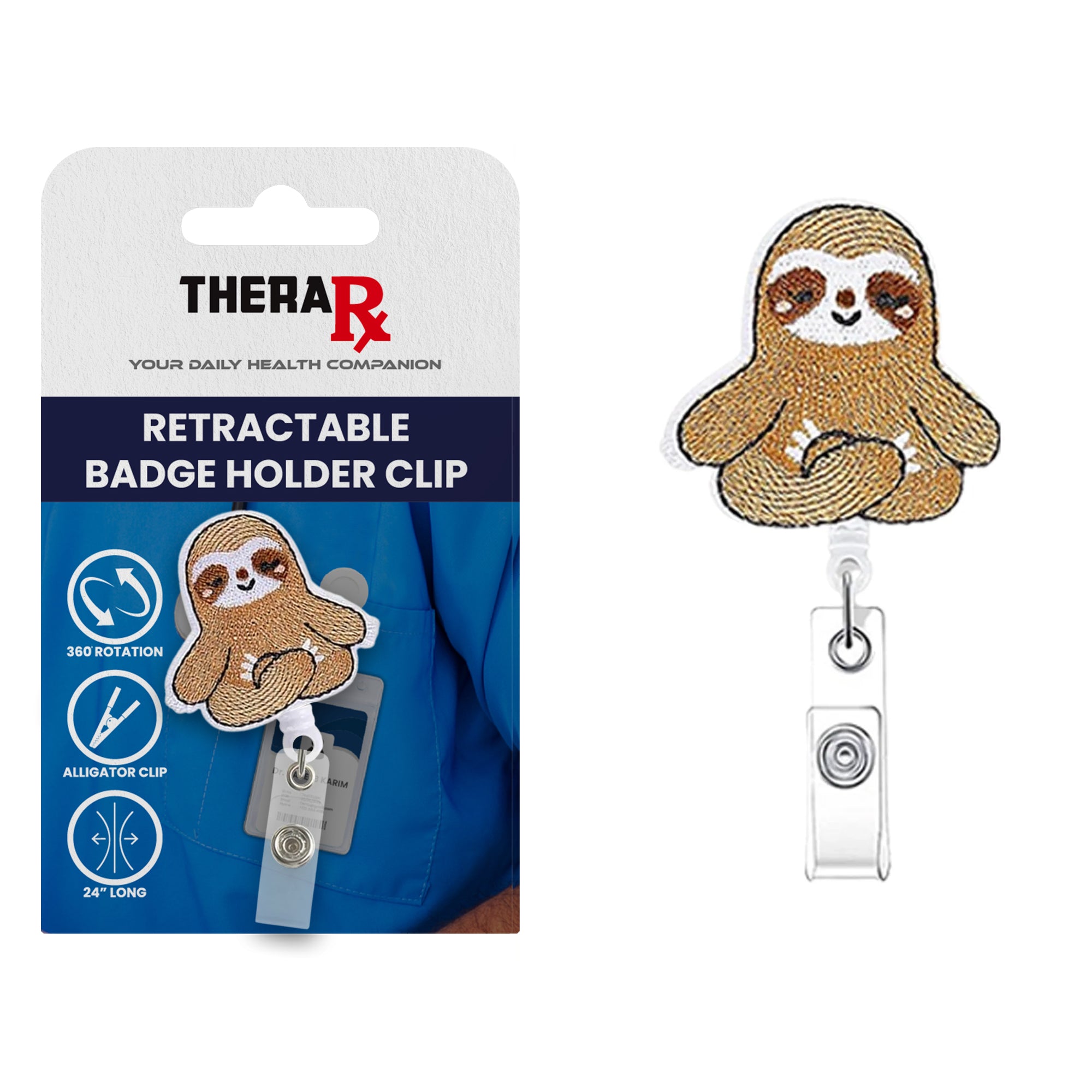 Retractable Badge Holder Clips for Professionals - SLOTH – TagCo