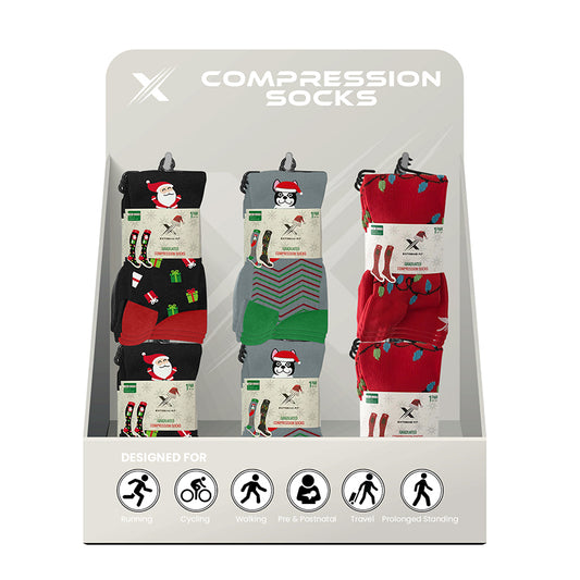 24-PAIRS COMPRESSION SOCKS WITH FREE DISPLAY