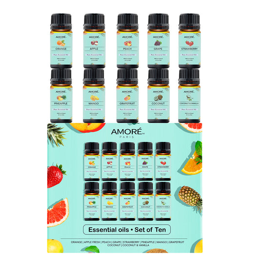 FRUITY COLLECTION ESSENTIAL OILS (10 OILS IN A GIFT SET)