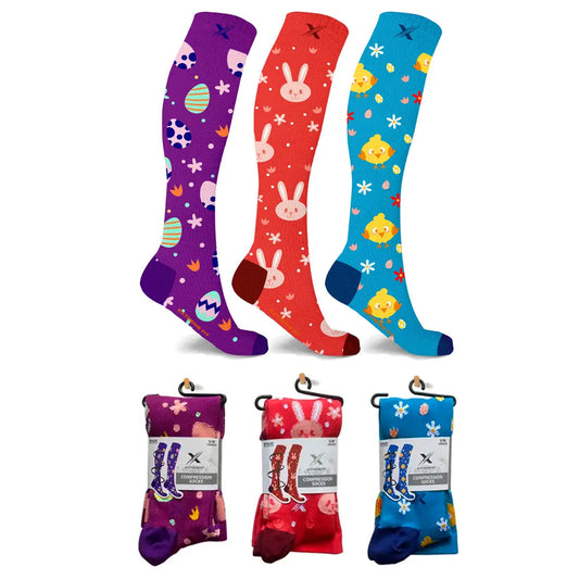 EASTER COMPRESSION SOCKS - 3 ASST STYLES