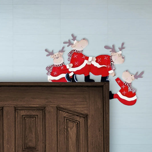 CHRISTMAS DOOR HANGER DECORATIONS - REINDEER