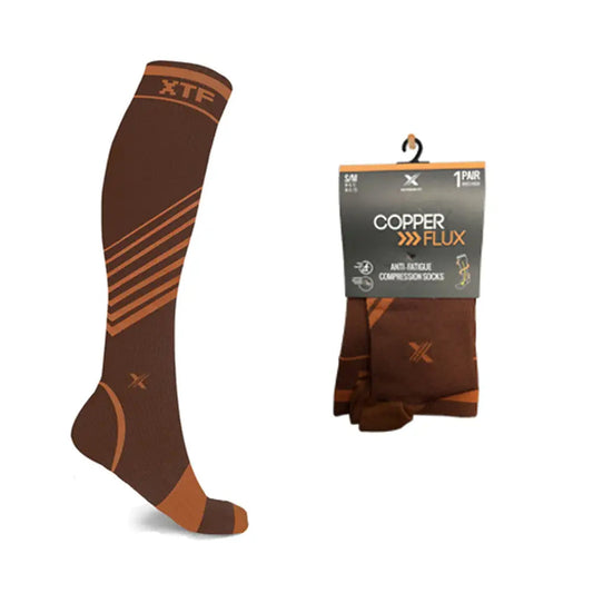 Copper Compression Striped Knee High Socks