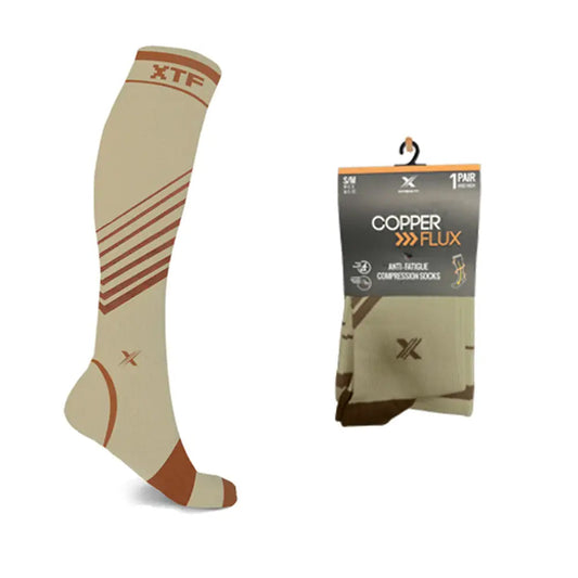 Copper Compression Striped Knee High Socks