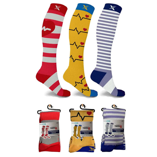 CARDIA COMPRESSION SOCKS - 3 ASST STYLES