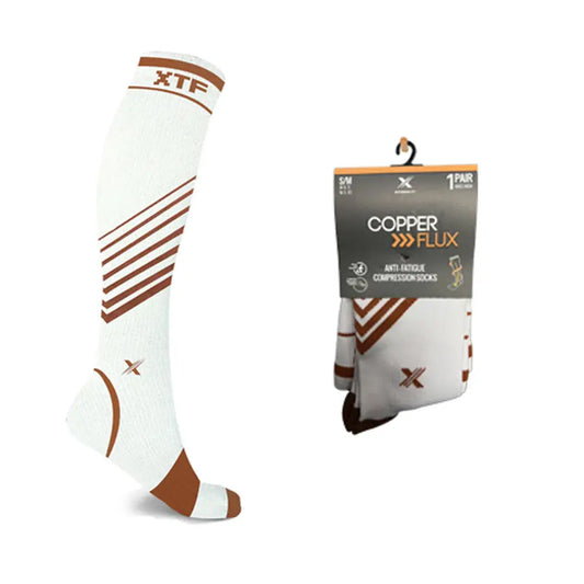 Copper Compression Striped Knee High Socks