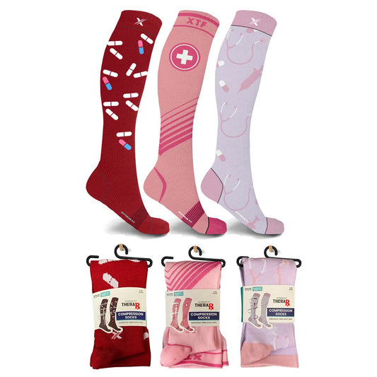 MEDICAL PRINTS COMPRESSION SOCKS - 3 ASST STYLES