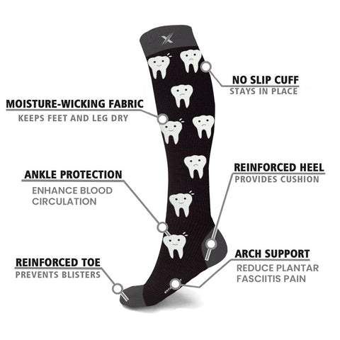 EVERYDAY WEAR COMPRESSION SOCKS - 3 ASST STYLES