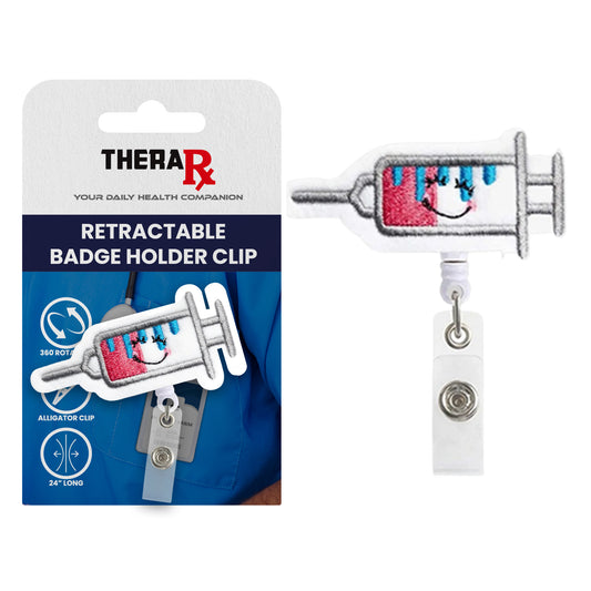 Retractable Badge Holder Clips for Professionals - VACCINE