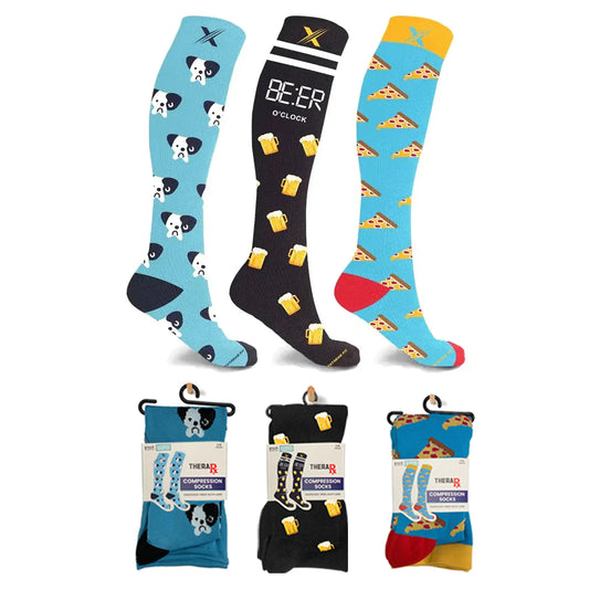 Unisex Fun And Expressive Compression Socks - 3 ASST STYLES