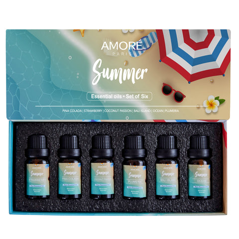 Summer Essential Oils (6-Pieces in a Gift Set)