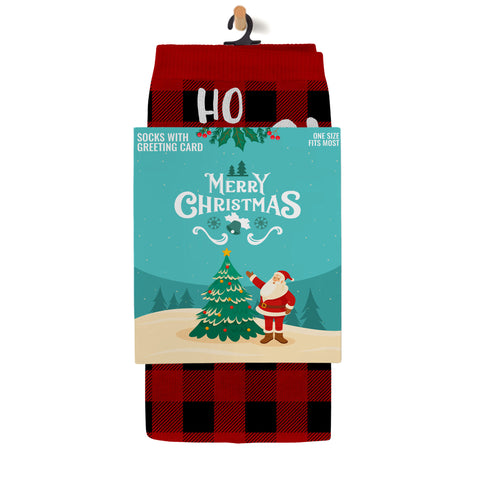 Greeting Card Socks - MERRY CHRISTMAS