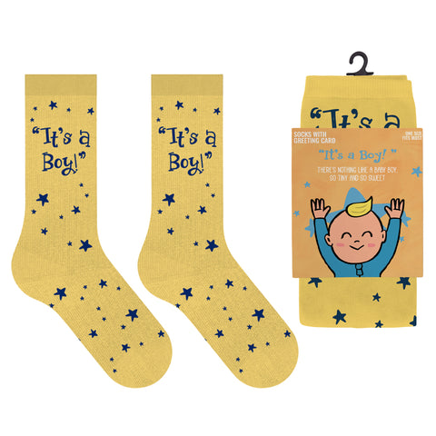 GREETING CARD SOCKS (6 ASSORTED STYLES)