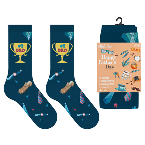 GREETING CARD SOCKS (6 ASSORTED STYLES)