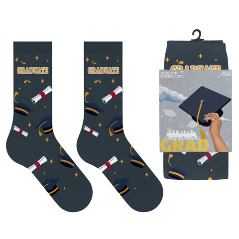 GREETING CARD SOCKS (6 ASSORTED STYLES)