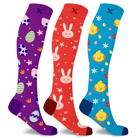 EASTER COMPRESSION SOCKS - 3 ASST STYLES