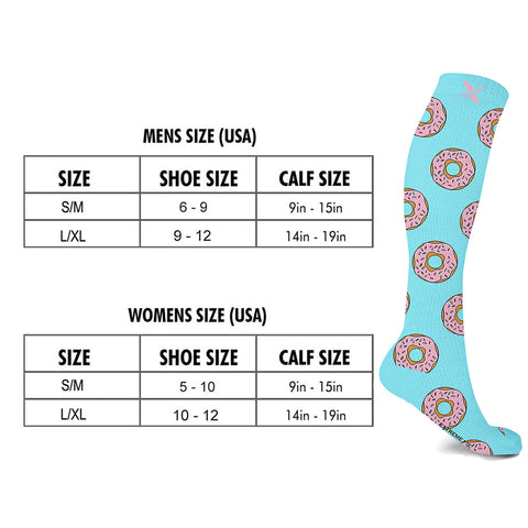 SWEET TOOTH KNEE-HIGH COMPRESSION SOCKS - 3 ASST STYLES