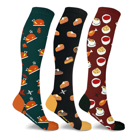 Holiday and Thanksgiving Pain Relief Socks - 3 ASST STYLES