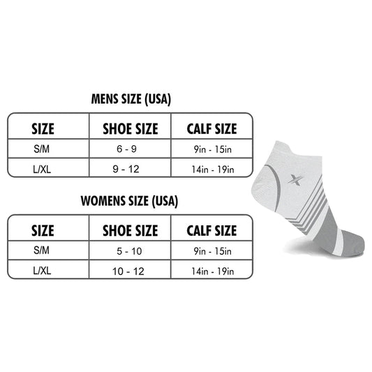 White Edition Ultra V-Striped  Ankle Compression Socks (6-Pairs)