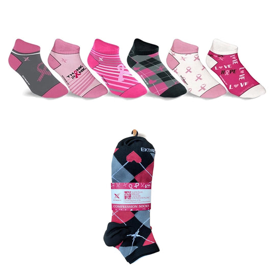 BCA ANKLE-LENGTH COMPRESSION SOCKS - 6 PAIRS PACKED TOGETHER