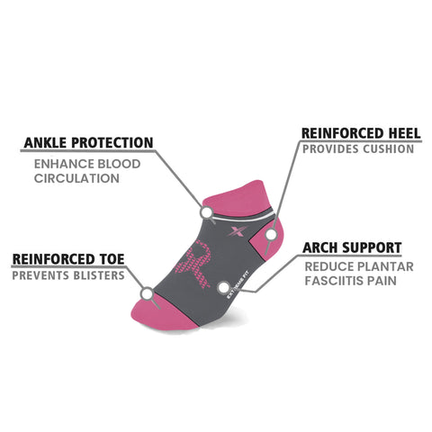 BCA ANKLE-LENGTH COMPRESSION SOCKS - 6 PAIRS PACKED TOGETHER