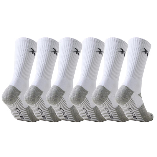 6-Pairs: Dri-tech Everyday Wear Crew Length Socks - White