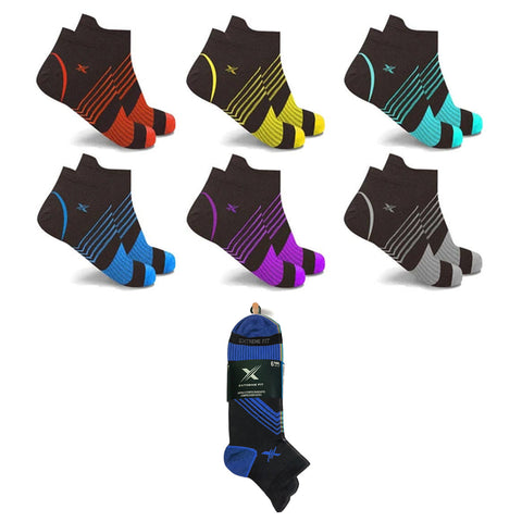 Ultra V-Striped  Ankle  Compression Socks (6-Pairs)