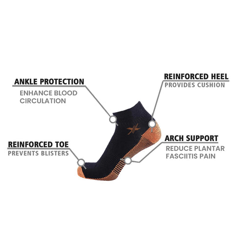 Copper-Infused Compression Socks (3-PAIRS PACKED TOGETHER)