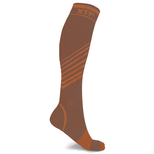 Copper Compression Striped Knee High Socks