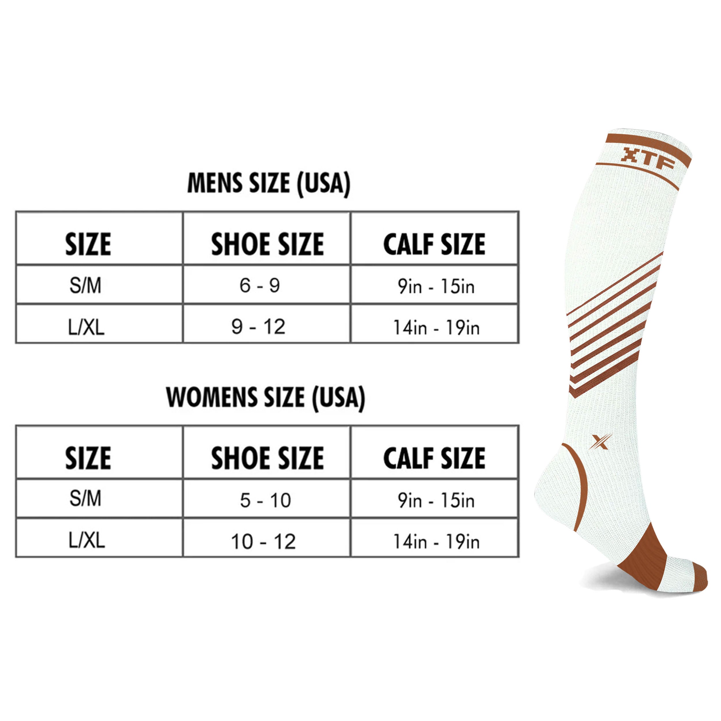 V-Striped Graduated Compression Socks (1-Pair) – CopperFlux
