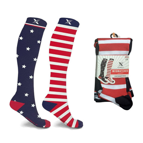 MISMATCHED USA COMPRESSION SOCKS