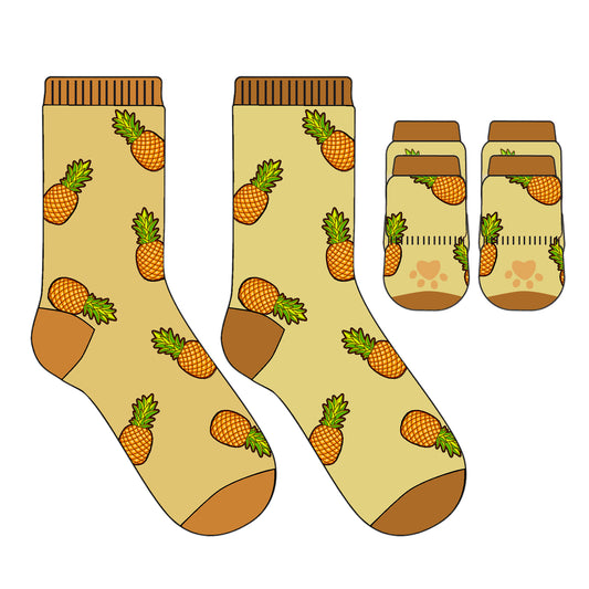 Pet & Owner Socks - Pineapple