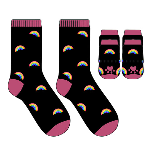 Pet & Owner Socks - Rainbow
