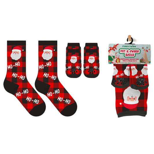 Pet & Owner Socks - Santa