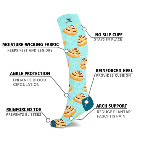 Fun and Expressive Knee High Compression Socks - 3 ASST STYLES