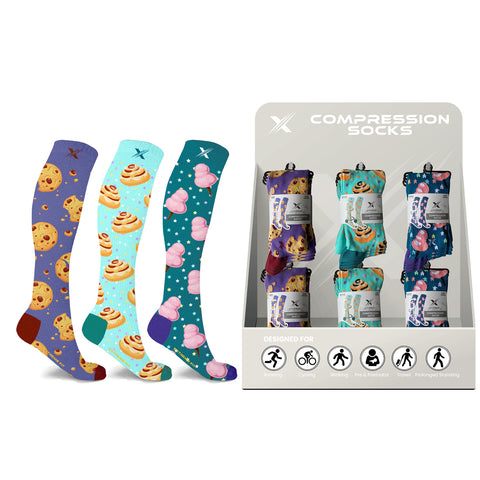 24-PAIRS COMPRESSION SOCKS WITH FREE DISPLAY