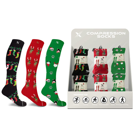 24-PAIRS COMPRESSION SOCKS WITH FREE DISPLAY