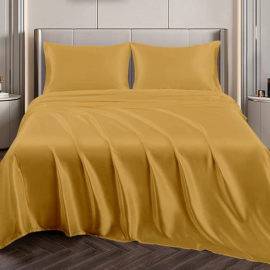 Silky-Soft Satin Sheet Set (4-Piece)