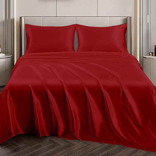 Silky-Soft Satin Sheet Set (4-Piece)