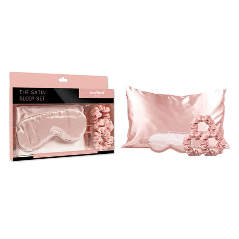 5-PIECE: SATIN SELF CARE SET (5 ASSORTED STYLES)