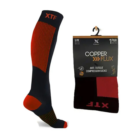 COPPER-INFUSED COMPRESSION SOCKS - RED