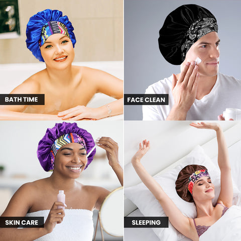 Women's Silky Satin Head Scarf Hair Wrap Cap Hat Headband