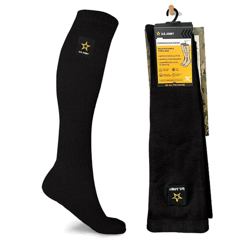 OFFICIAL US ARMY LICENSED KNEE HIGH COMPRESSION SOCKS(2 ASSORTED COLORS)