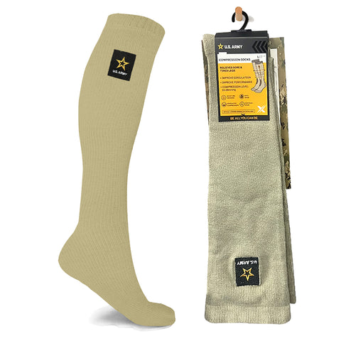 OFFICIAL US ARMY LICENSED KNEE HIGH COMPRESSION SOCKS(2 ASSORTED COLORS)