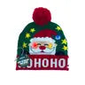 COLORFUL WARM LED CHRISTMAS HOLIDAY POM POM BEANIE HAT WINTER KNIT