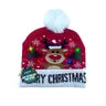 COLORFUL WARM LED CHRISTMAS HOLIDAY POM POM BEANIE HAT WINTER KNIT