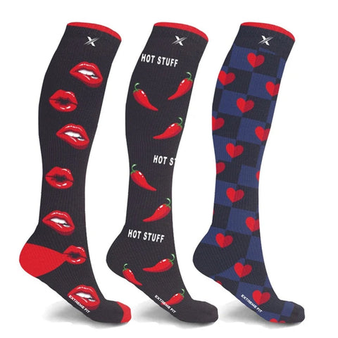 Valentines Compression Socks - 3 ASST STYLES