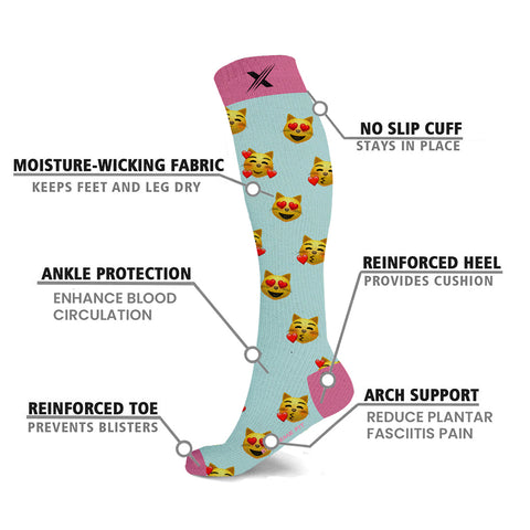 Emoji Collection Compression Socks - 3 ASST STYLES