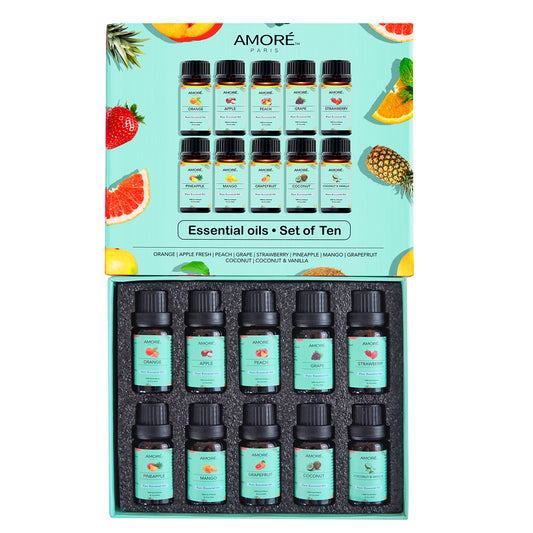 FRUITY COLLECTION ESSENTIAL OILS (10 OILS IN A GIFT SET)
