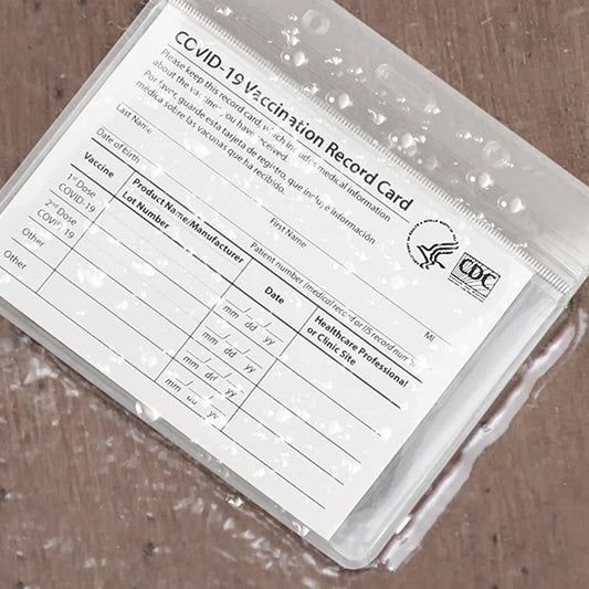 5-Pack: Waterproof Clear Sleeve CDC Vaccination Card Immunization Record Holder